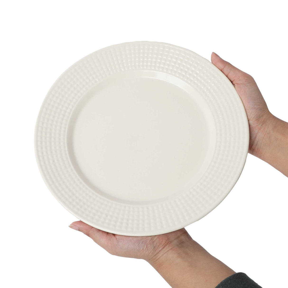 White ceramic dinner plate 