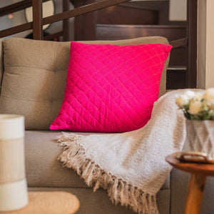 Bright pink cushion cover