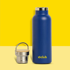 Insulated Bamboo Lid Water Bottle