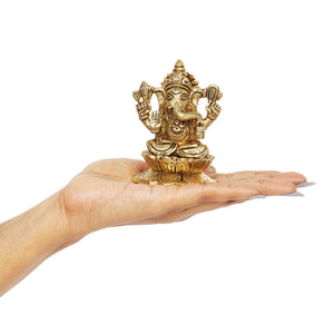 Ganapathi idol small in gold
