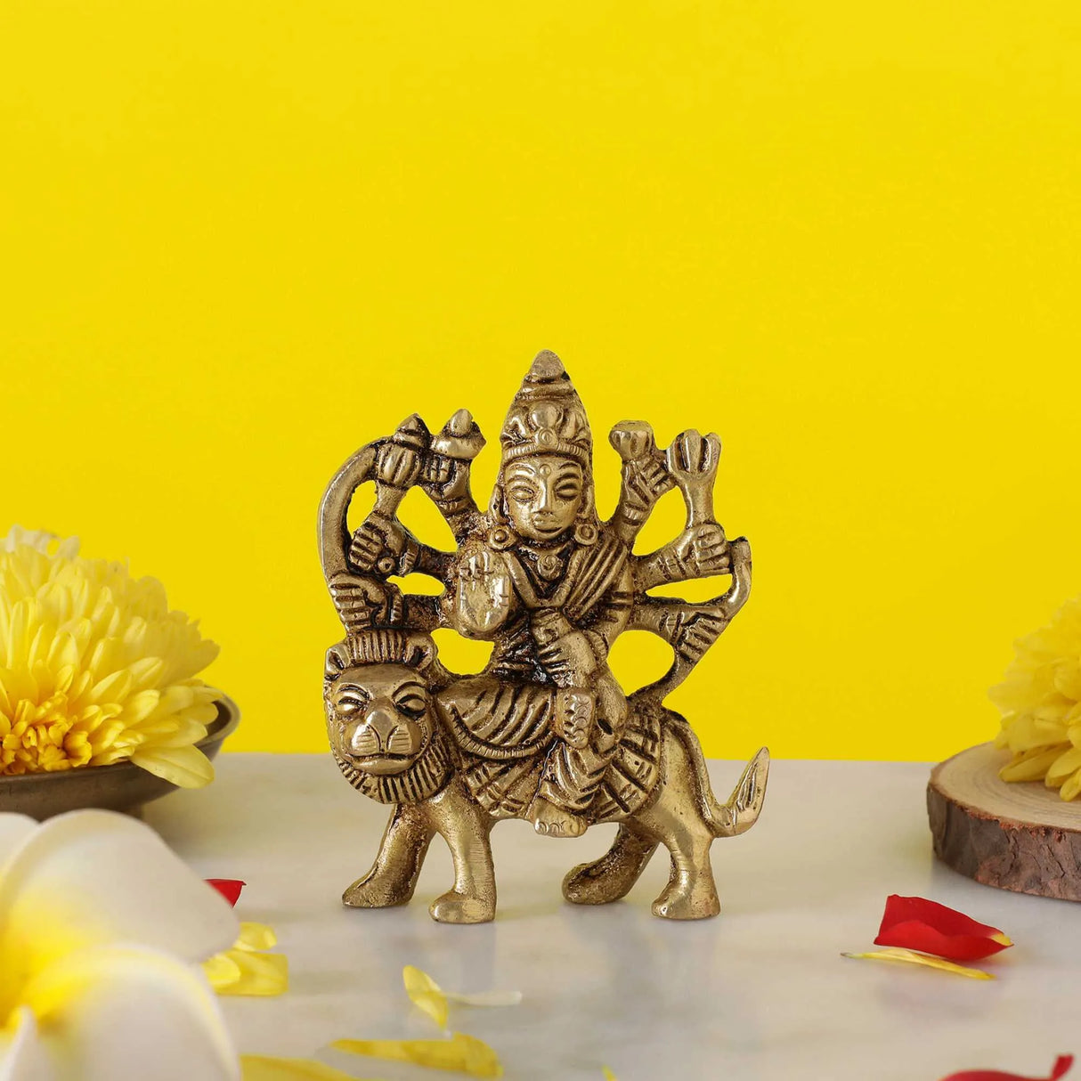 Mahagauri Durga Brass Idol | Pure Brass | Antique Finish