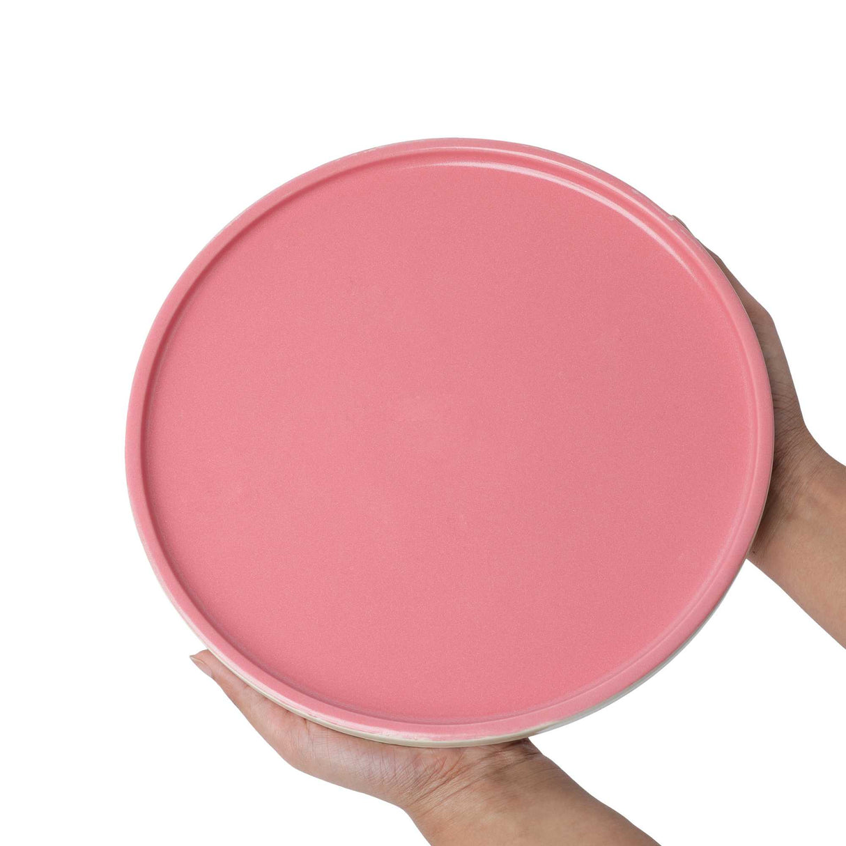 Baby pink ceramic plate