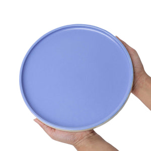 Pastel blue ceramic plate