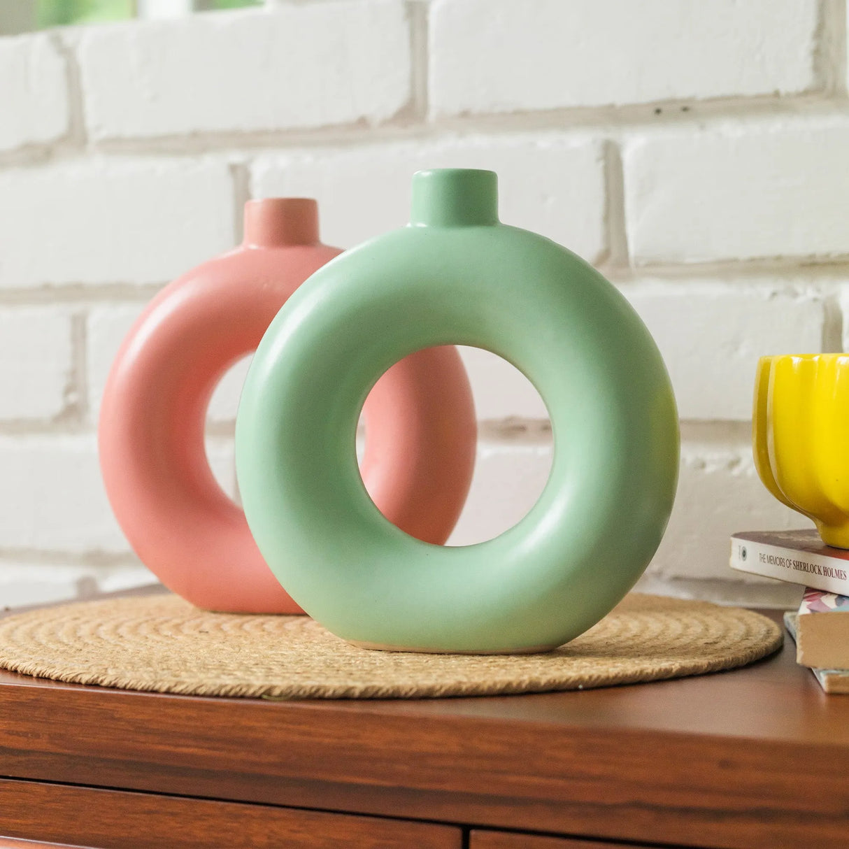 Ceramic Donut Vase | Set of 2