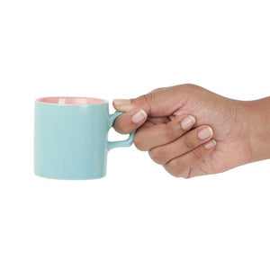 Light blue coffee mugs