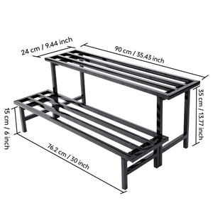 2-Tier Heavy Duty Metal Tube Plant Stand