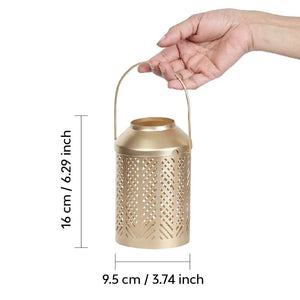 Jaali Leaf Metal Lantern