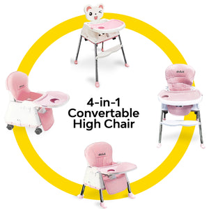 4 1n 1 Convertable High Chair with foot rest 