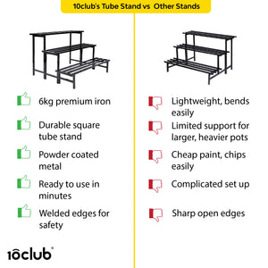 3-Tier Heavy Duty Metal Tube Plant Stand