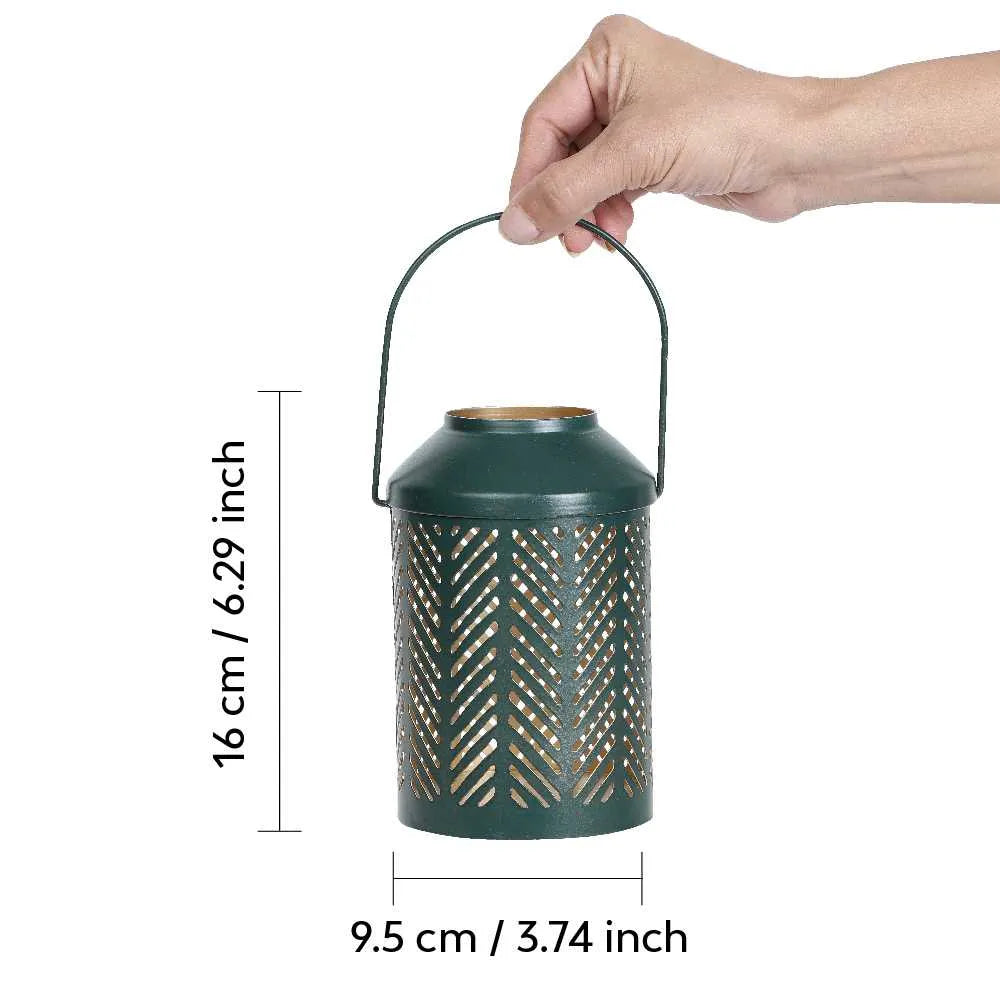 Jaali Leaf Metal Lantern