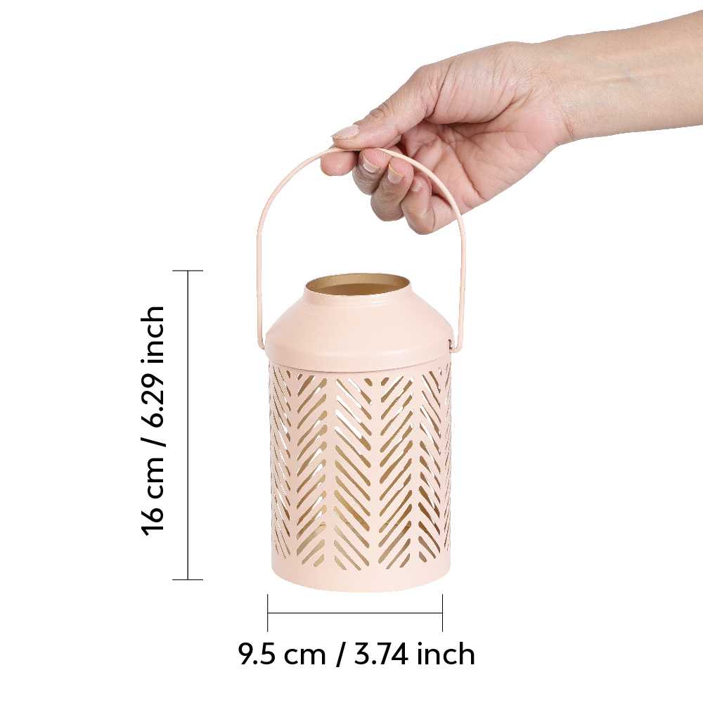 Peach lantern with hanger