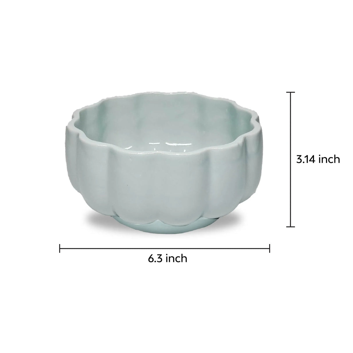 Scalloped Ceramic Serving Bowl | 900 ml