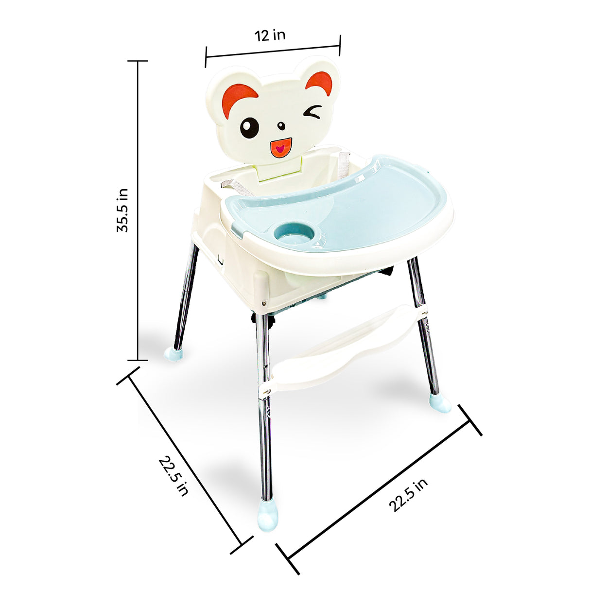 Compact high chair for toddlers