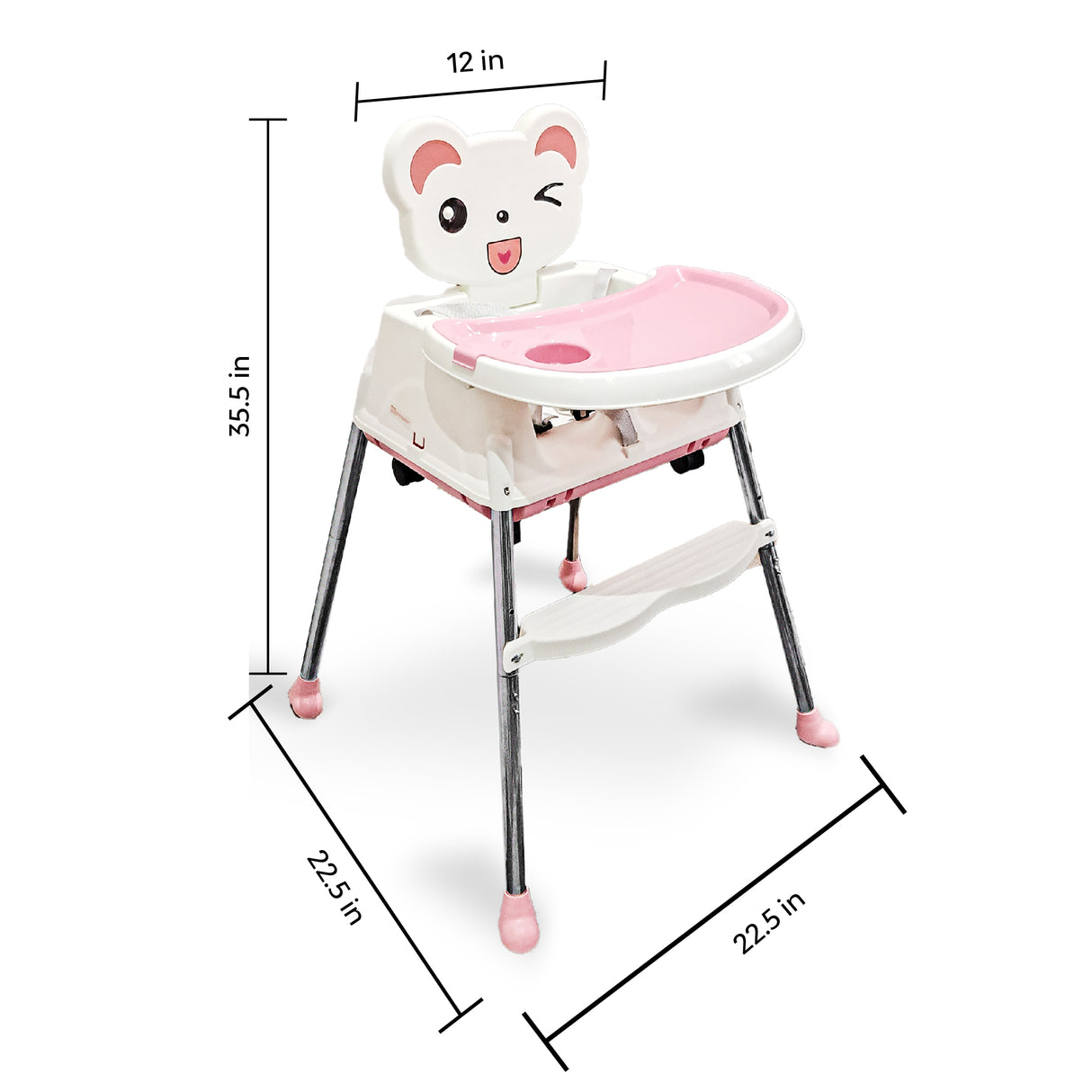 Pink baby high chair for kids