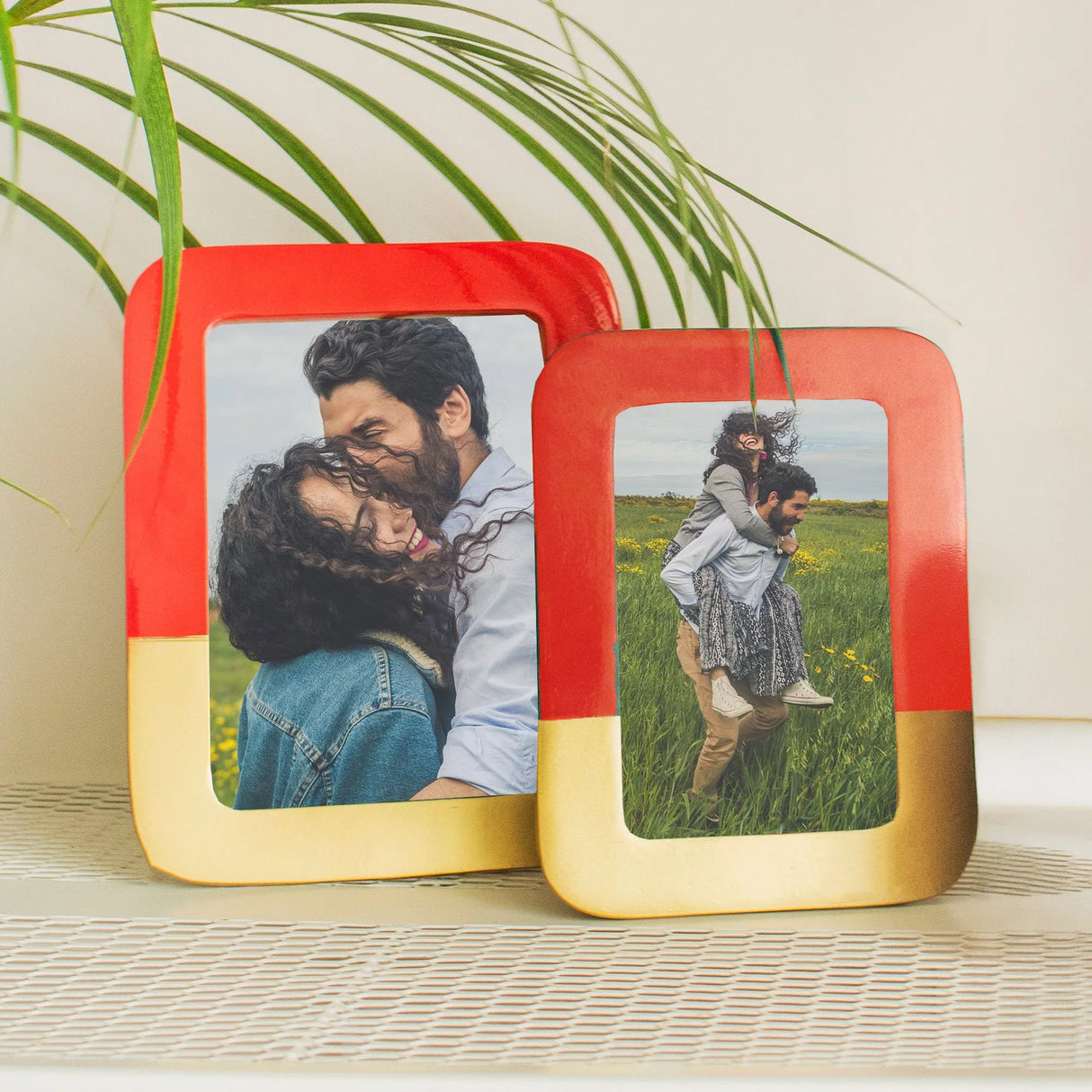 Dual Tone Metal Photo Frame | Set of 2