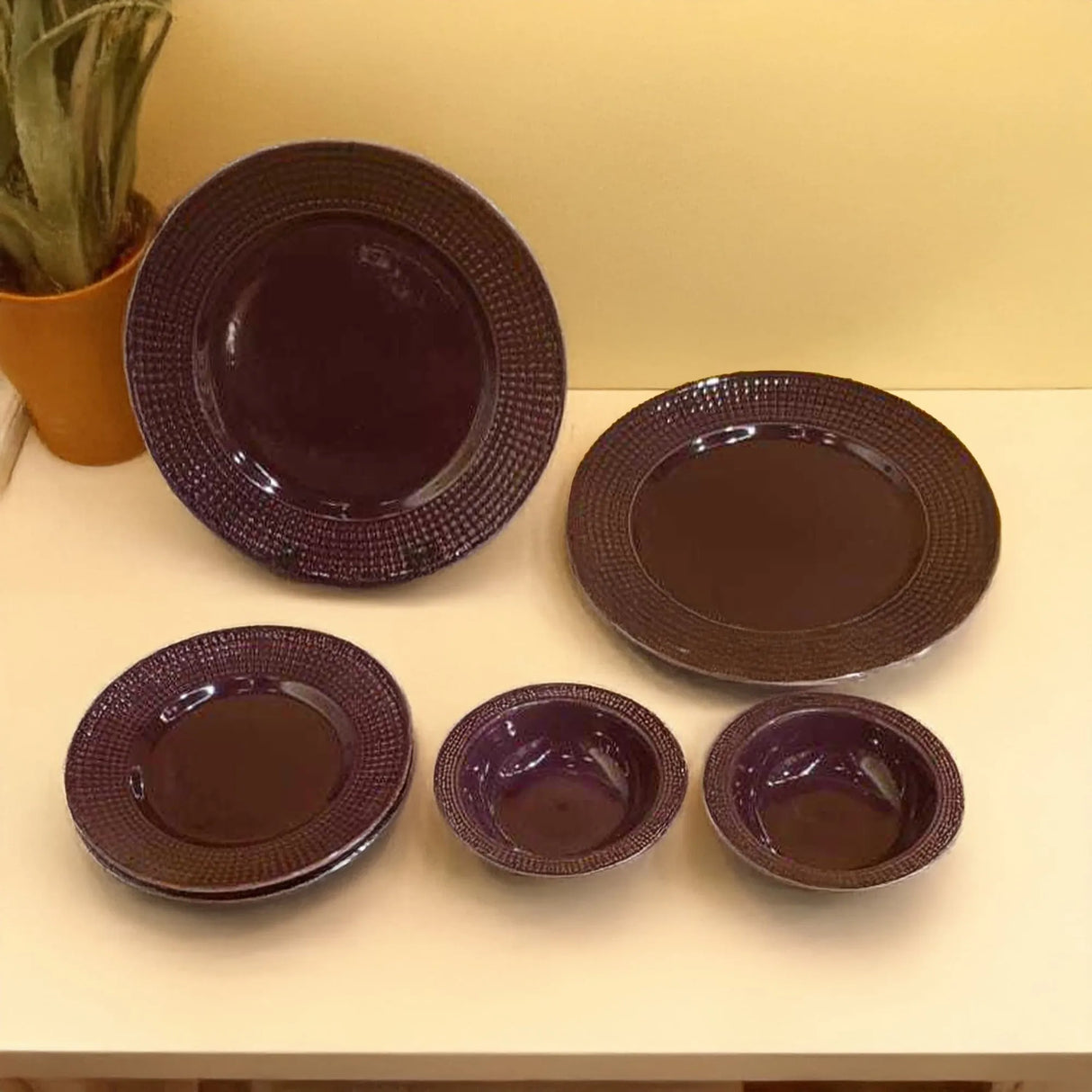 Classic Ceramic Dinning Set | Set of 6