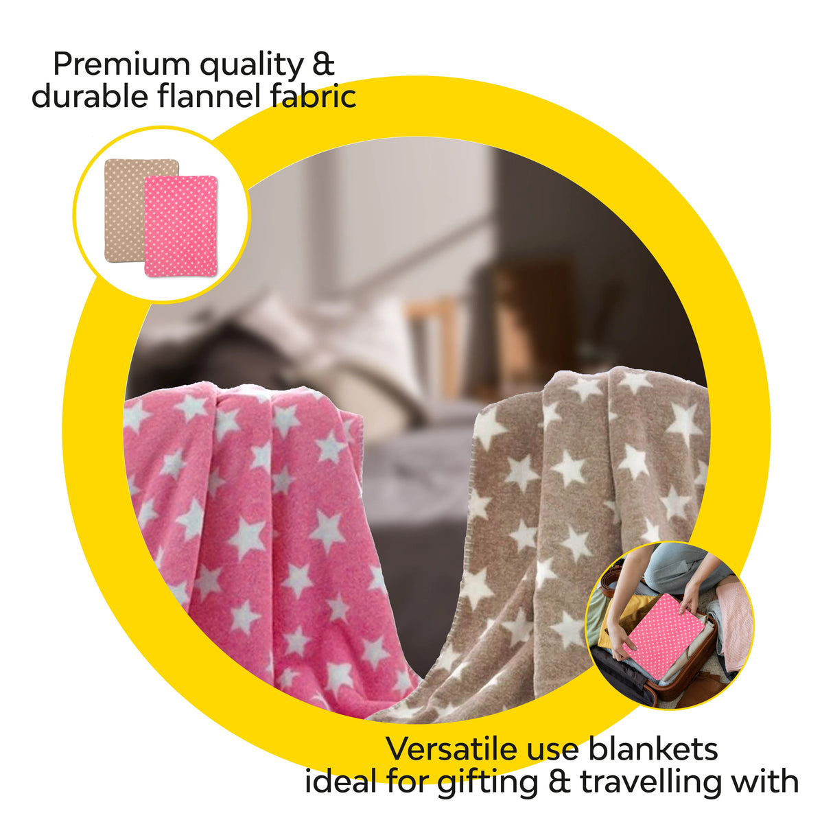 3-in-1 Flannel Swaddle Blanket | Set of 2