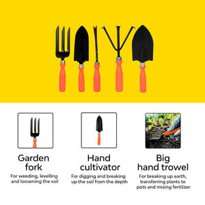 Fork, cultivator and trowel comb