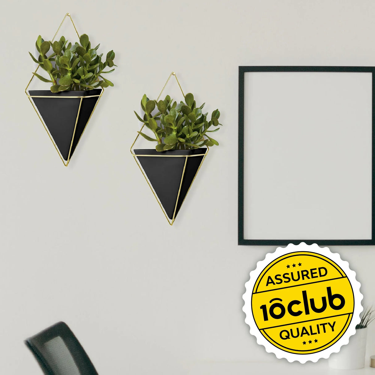 Wall Hanging Pyramid Planter | Set of 2