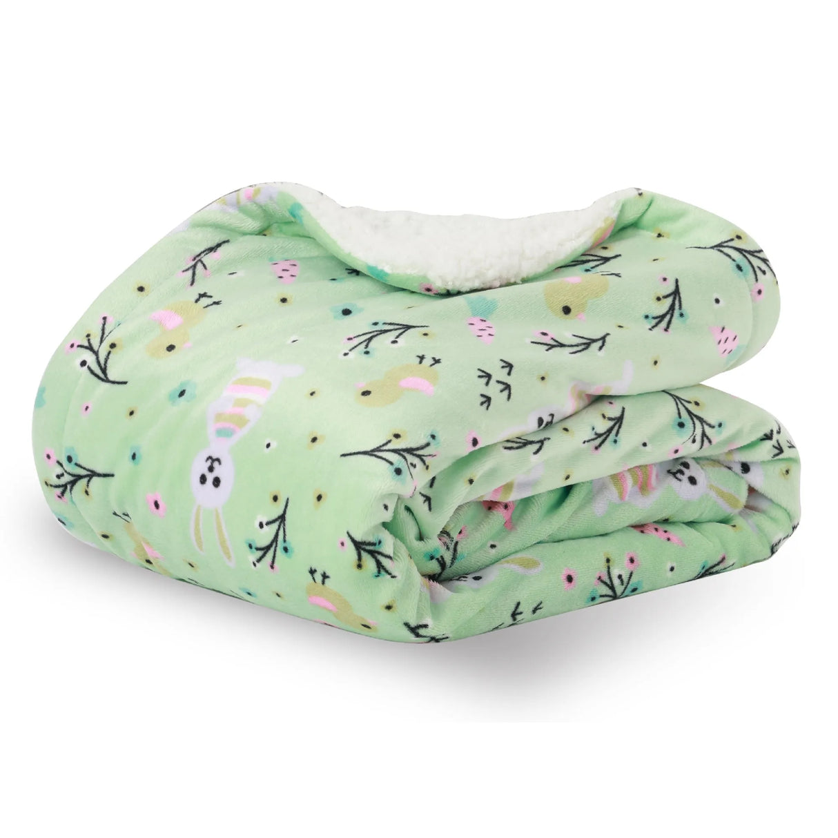 Reversible Printed Fleece Baby Blanket