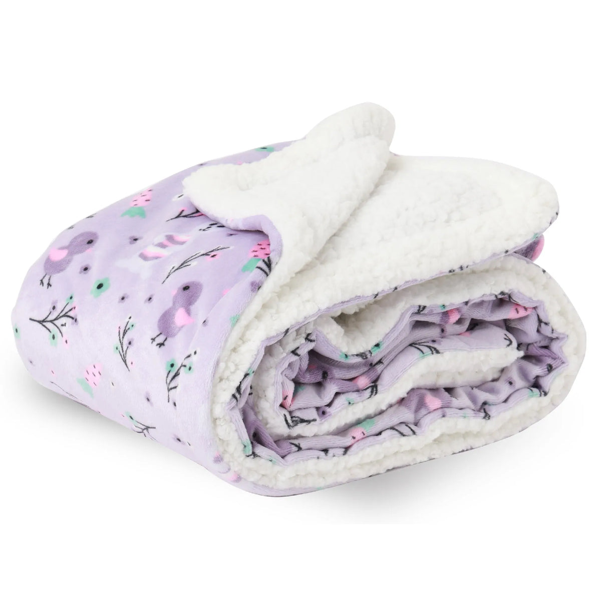 Reversible Printed Fleece Baby Blanket