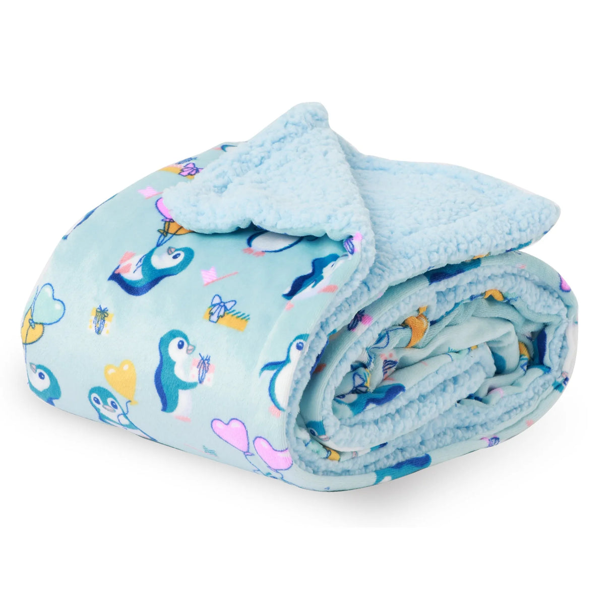 Reversible Printed Fleece Baby Blanket