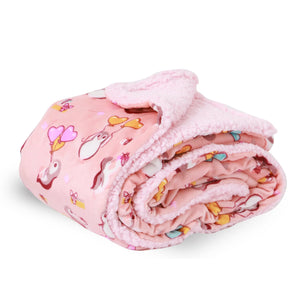 Reversible Printed Fleece Baby Blanket