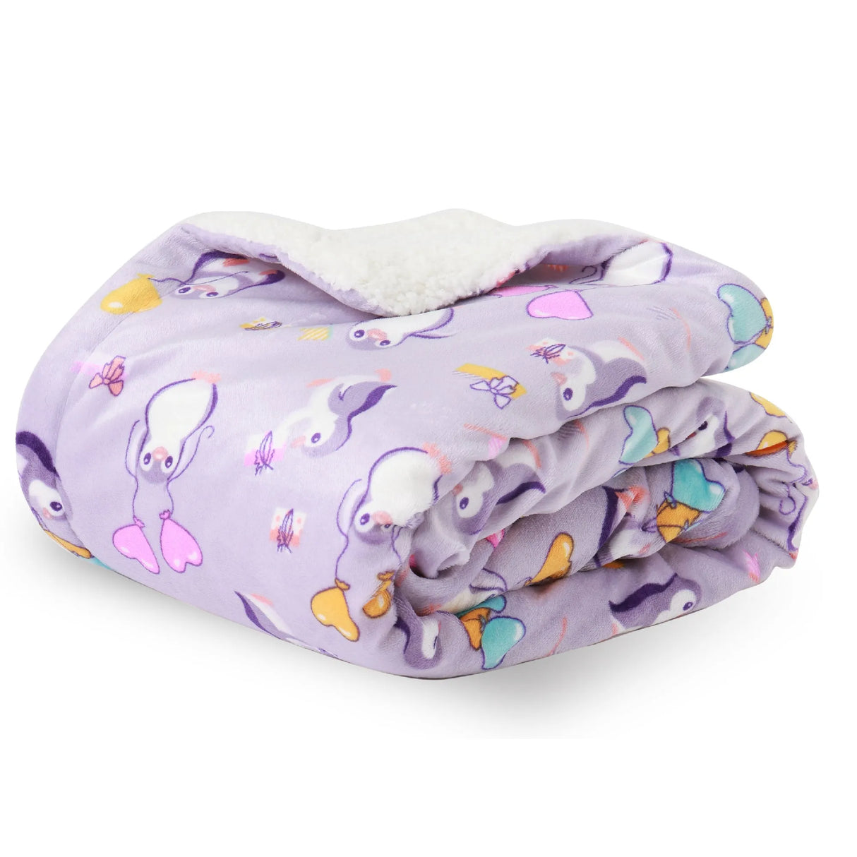 Reversible Printed Fleece Baby Blanket