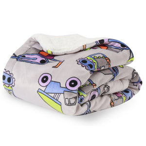 Reversible Printed Fleece Baby Blanket