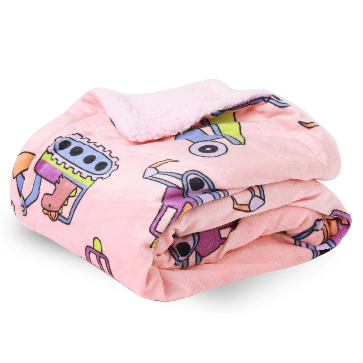 Reversible Printed Fleece Baby Blanket