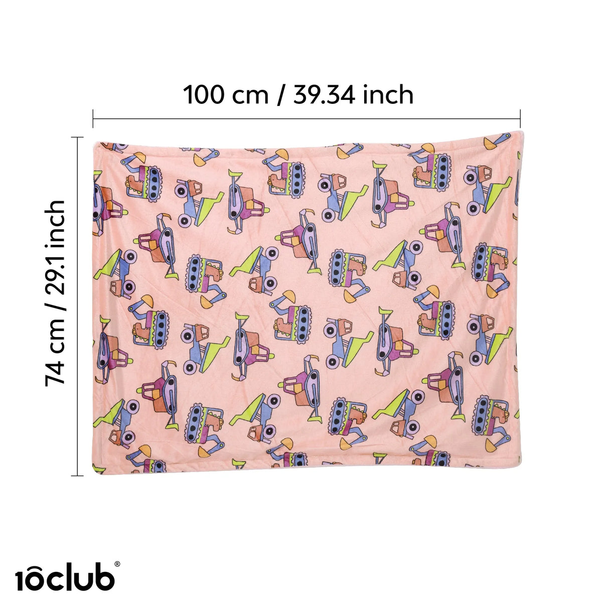 Reversible Printed Fleece Baby Blanket