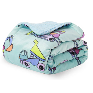 Reversible Printed Fleece Baby Blanket