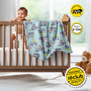 Reversible Printed Fleece Baby Blanket