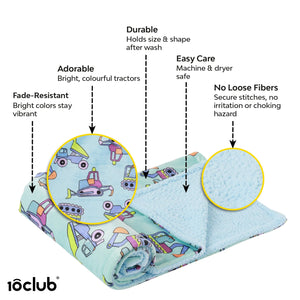 Reversible Printed Fleece Baby Blanket