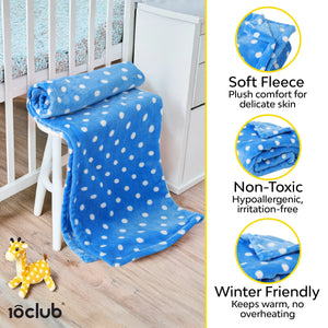 Polka Dot Fleece Baby Blanket