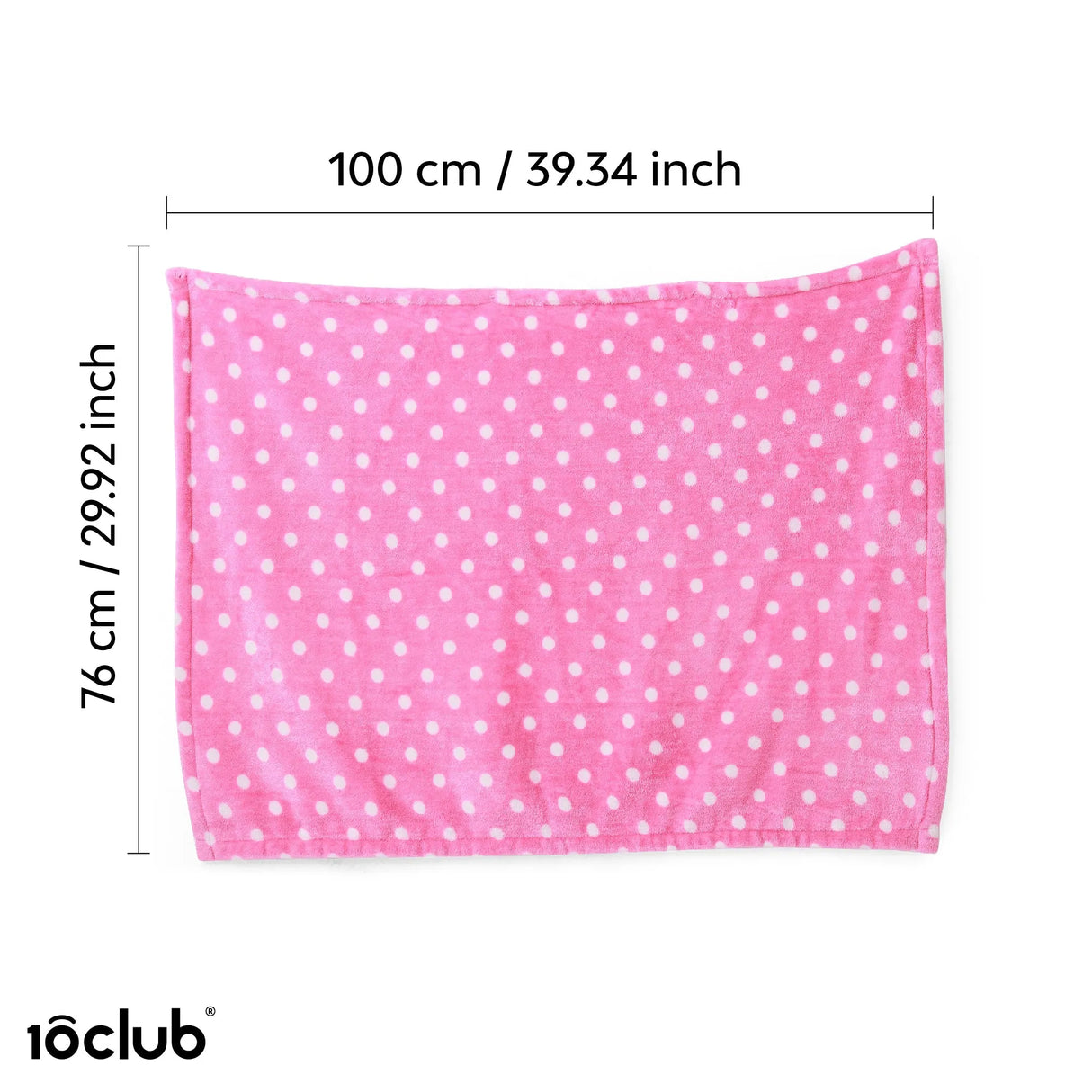 Polka Dot Fleece Baby Blanket