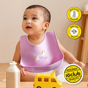 Baby Waterproof Silicone Bib with Pocket