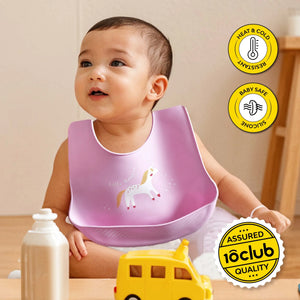 Baby Waterproof Silicone Bib with Pocket