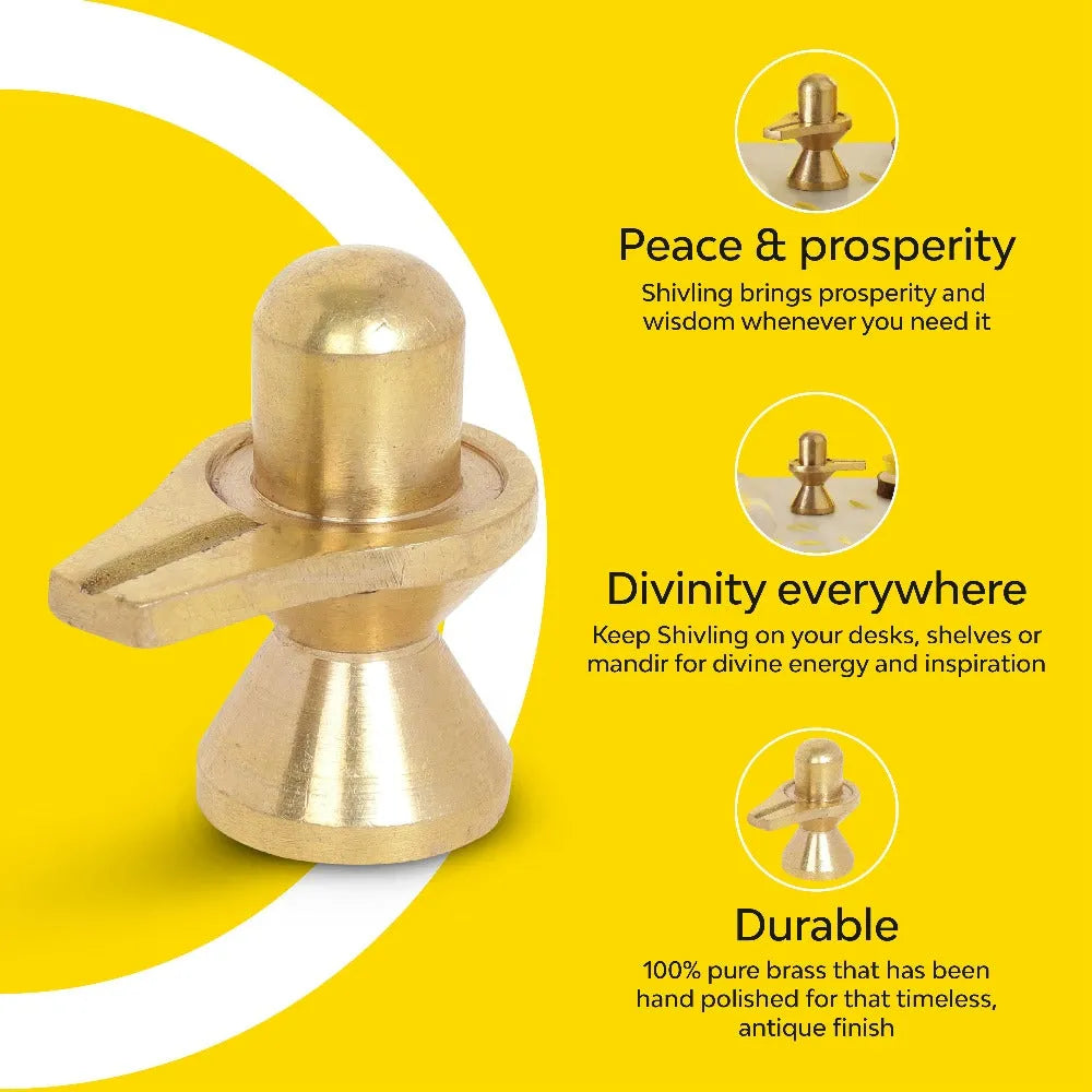 Brass Shivling | Pure Brass | Antique Finish