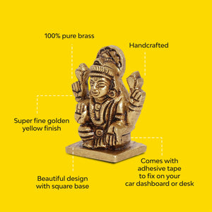 Gaja Lakshmi Brass Idol | Pure Brass | Antique Finish