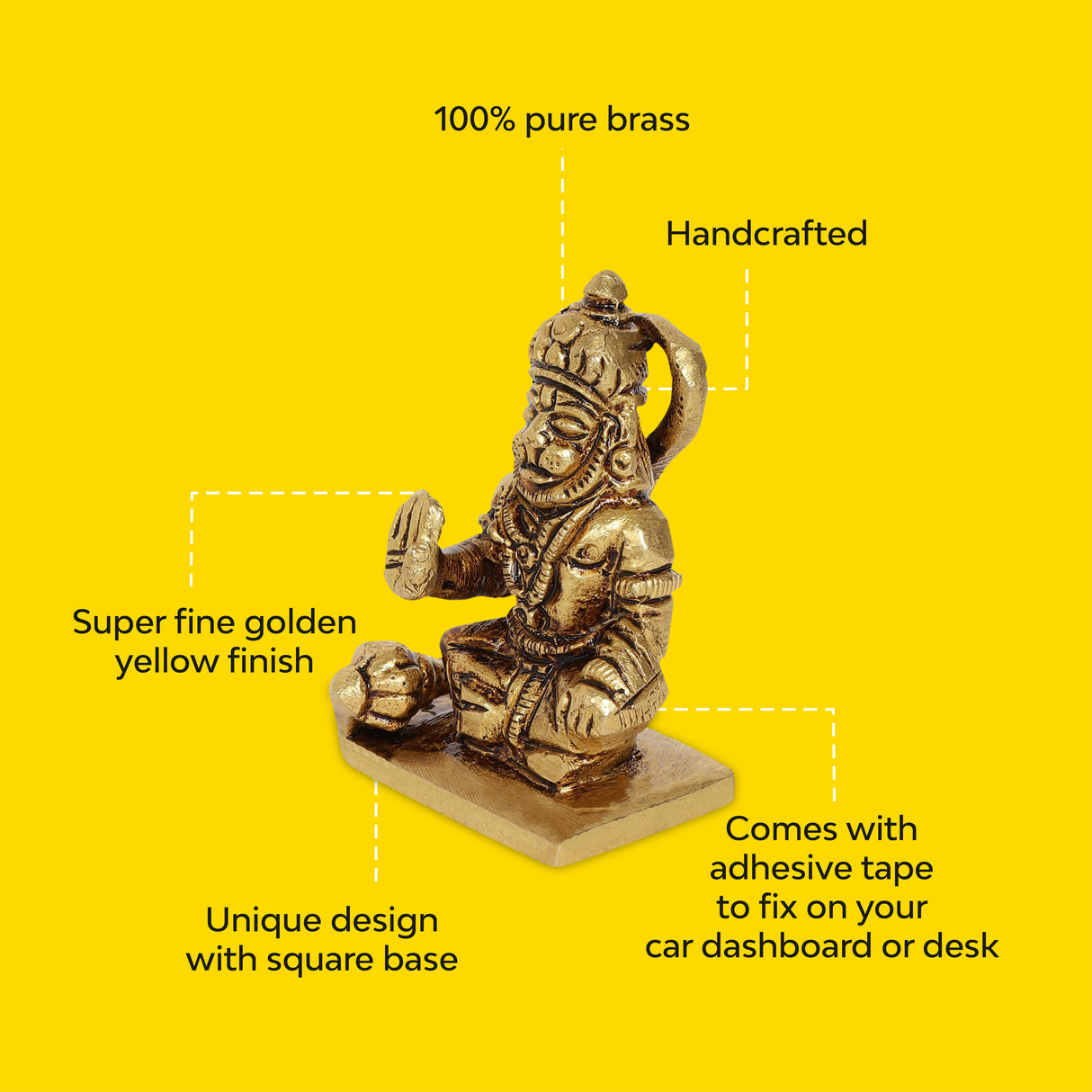 Meaningful gift Maharudra Hanuman Brass Idol  100% Pure Brass  Antique Finish