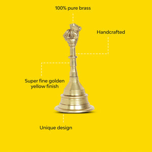 Nandi Brass Prayer Bell | Pure Brass