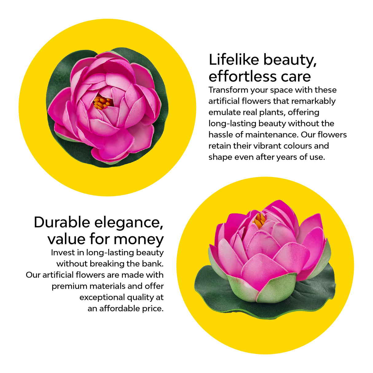 Floating Lotus Artificial Flowers