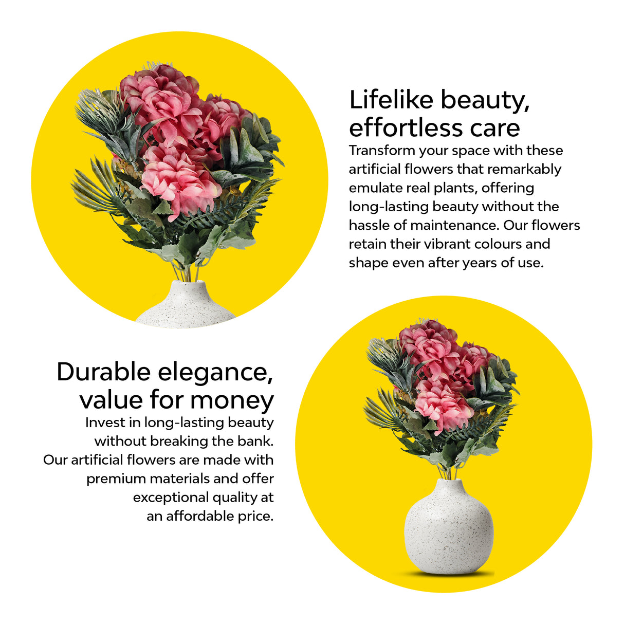 Mixed Hydrangea Artificial Flowers