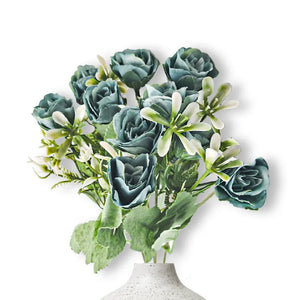 Rose and Fern Artificial Flowers