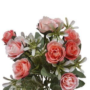 Rose and Fern Artificial Flowers