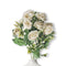 white rose and fern artificial flowers