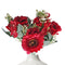 Red gerberas and fern artificial flowers 