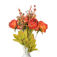 Orange large peony blooms artificial flowers