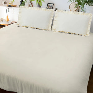 Solid Colour 100% Cotton, 270 TC King Bedsheet